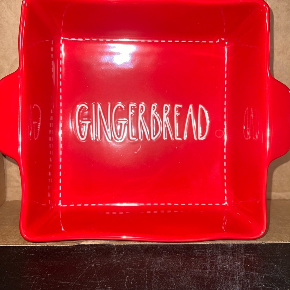 Rae Dunn Red Gingerbread Baking Dish